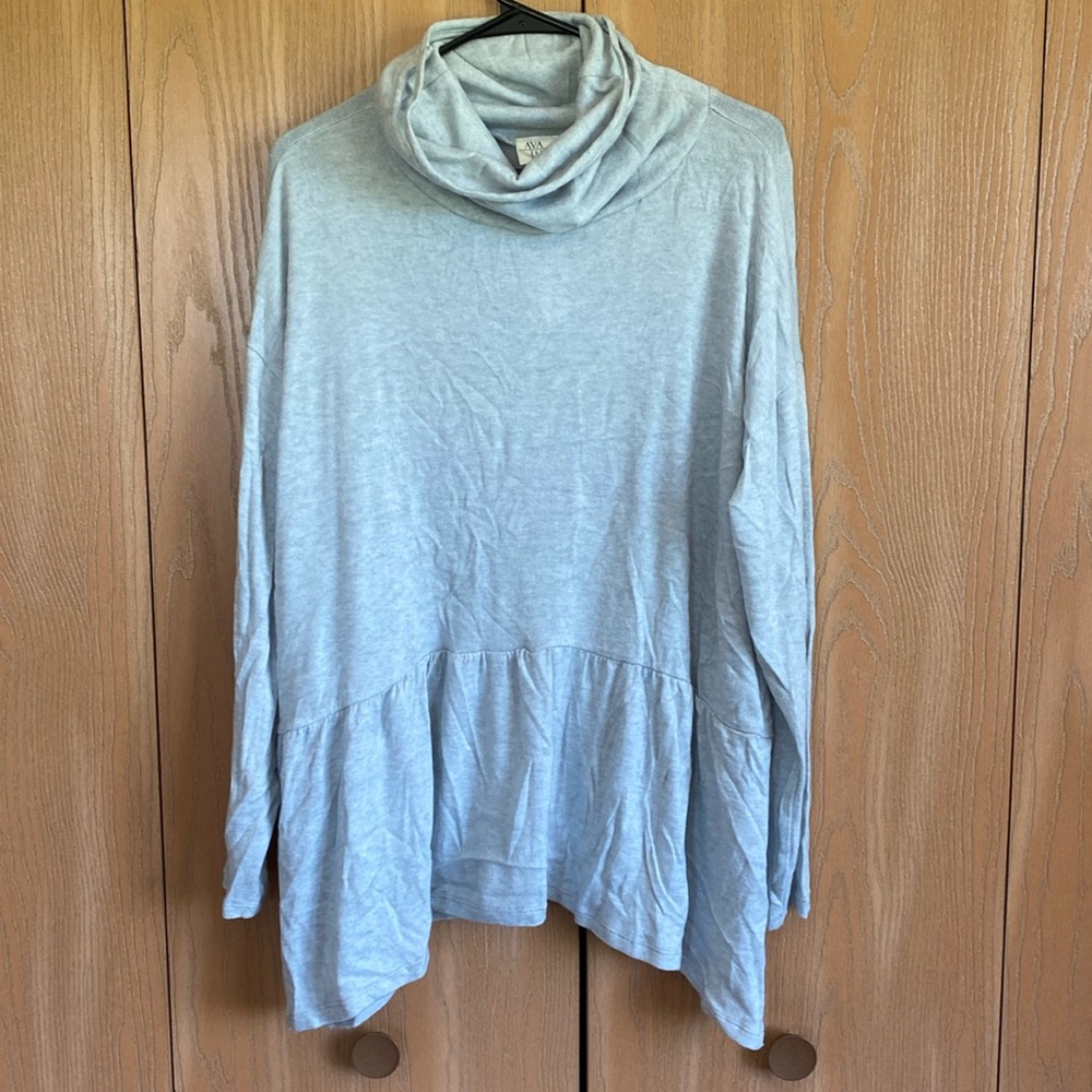 Cowl neck sweater with built in mask